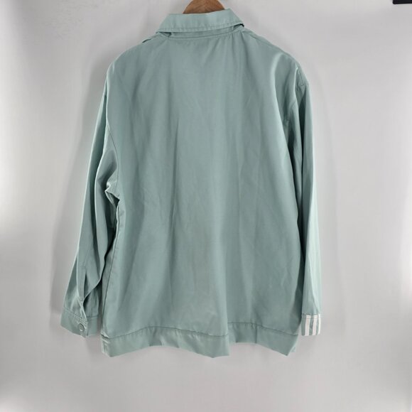 Adidas Green Tint Zip Up Collared Jacket Utility Pockets Streetwear Mint Medium - Picture 4 of 9